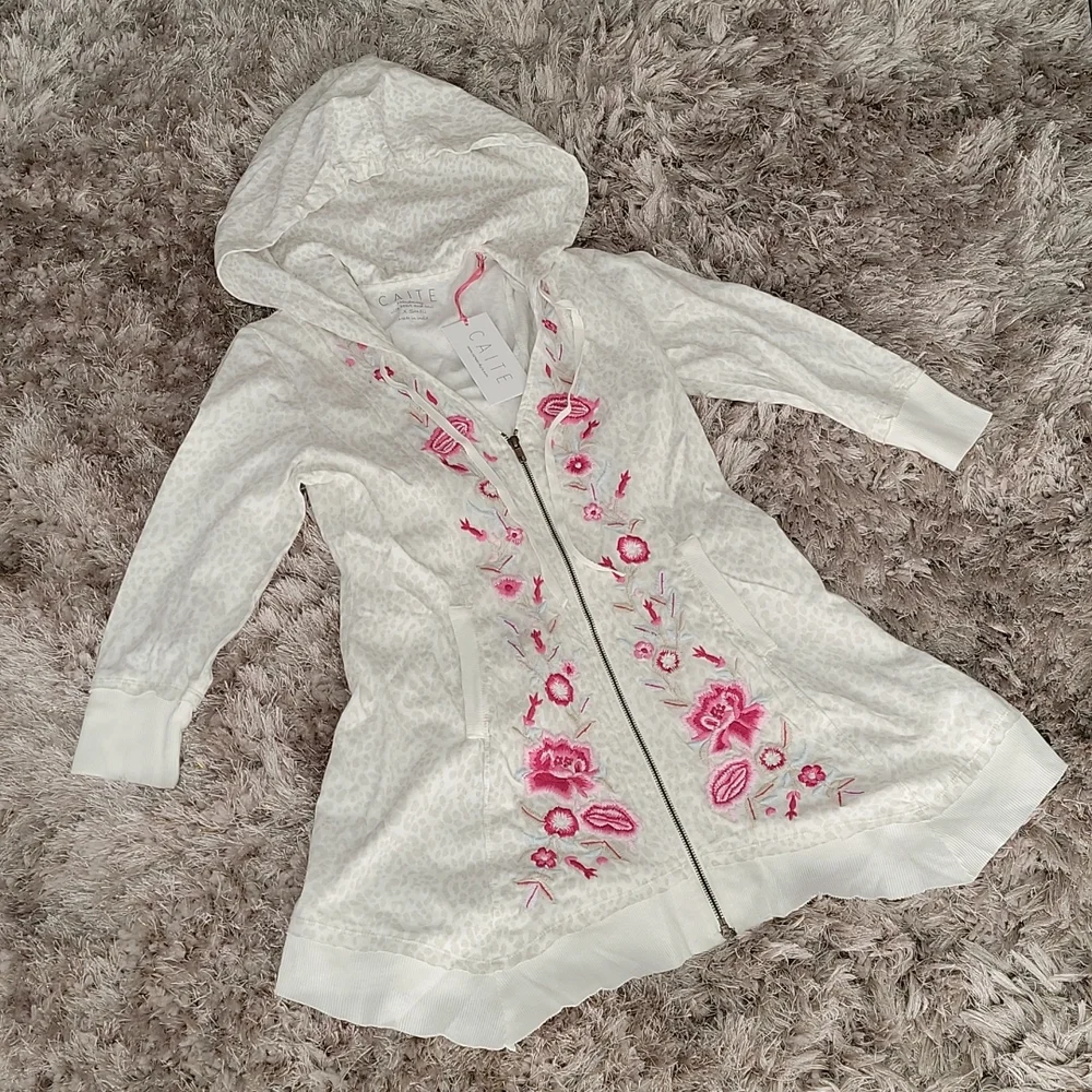 Caite Embroidered Handmade Hoodie Jacket - Picture 1 of 9